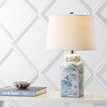Audrey 24.5" Chinoiserie LED Table Lamp - JONATHAN Y